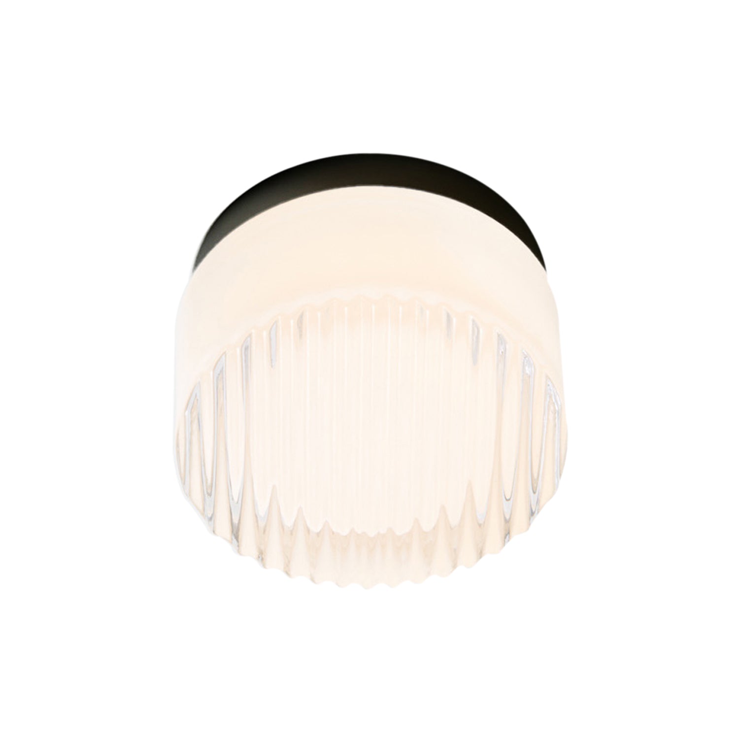 Crisp IP65 Flush Mount: White Interior + Black Anodized