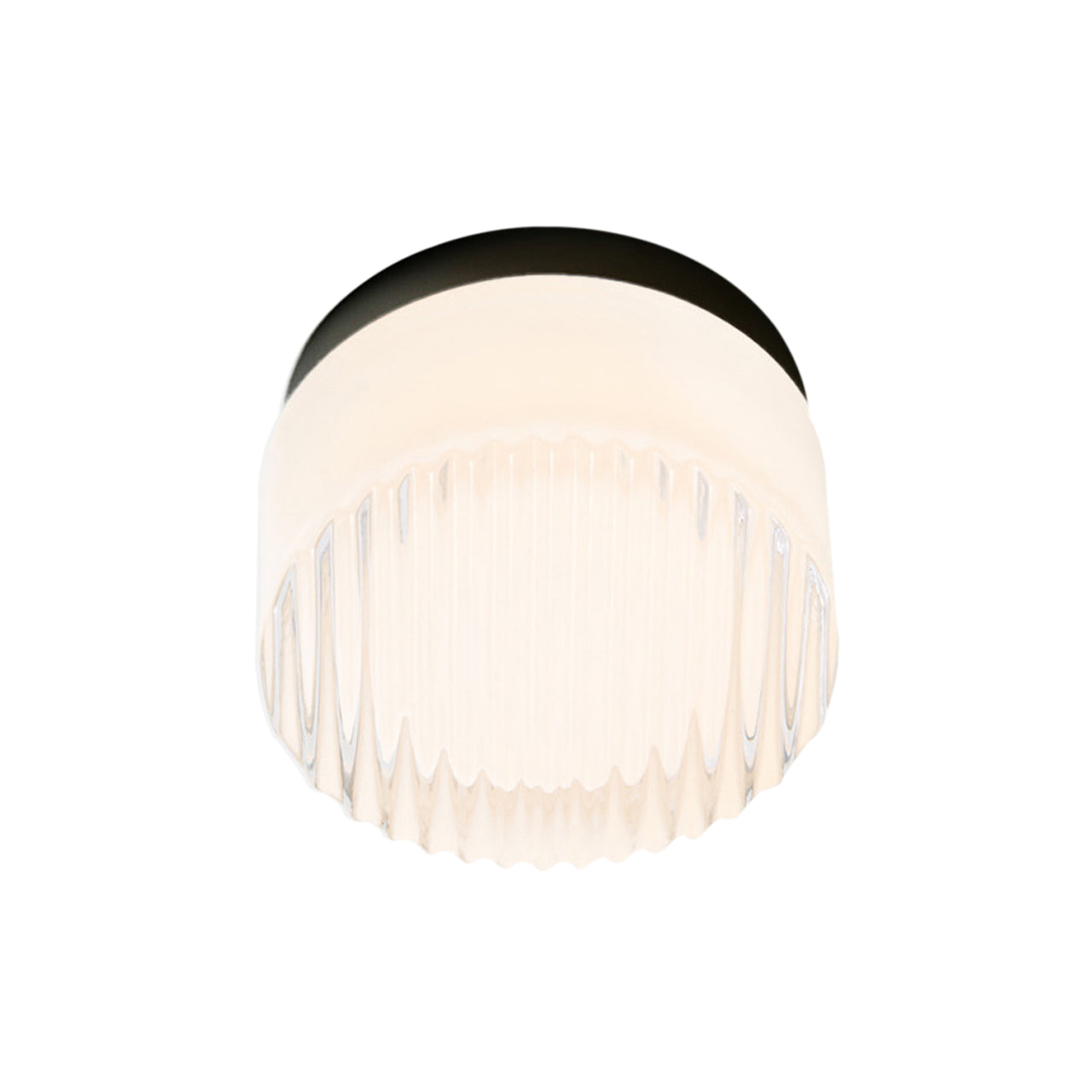 Crisp IP65 Flush Mount: White Interior + Black Anodized
