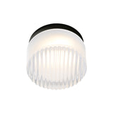 Crisp Flush Mount: Frosted Interior + Black Anodized