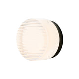 Crisp IP65 Sconce: White Interior + Black Anodized