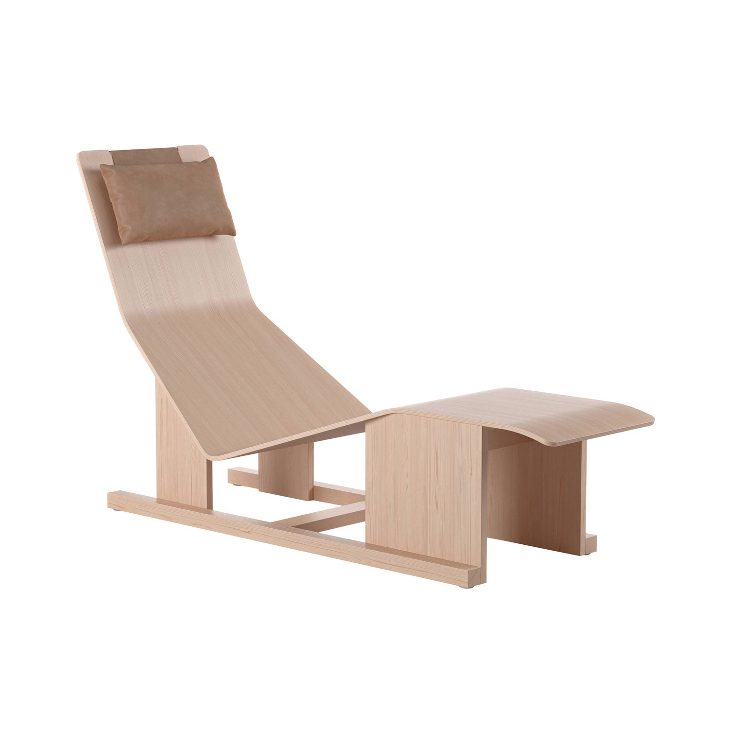 4PM Chaise Lounge: Natural Oak