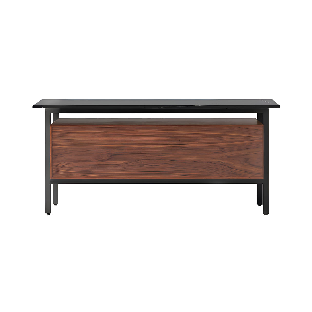 Chicago Wooden Door Sideboard: Small + Silestone Marquina + Super-Matt Walnut
