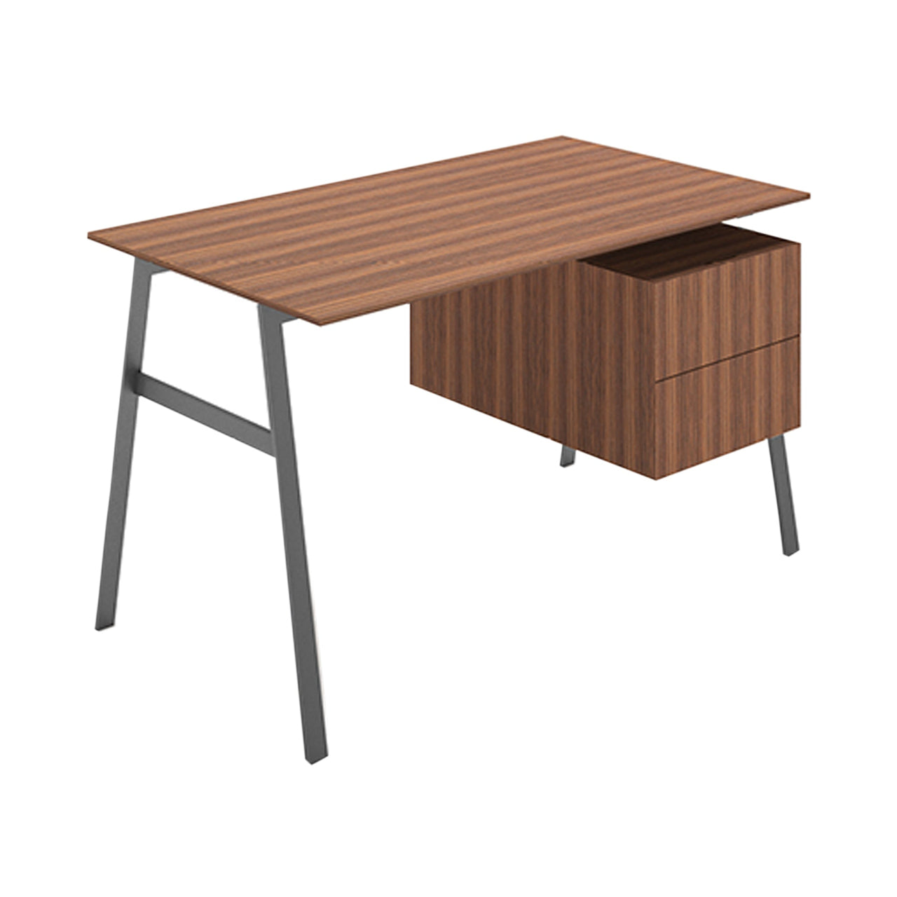 Homework 1 Desk: Double Drawer Right + Gun Metal + Walnut + Walnut