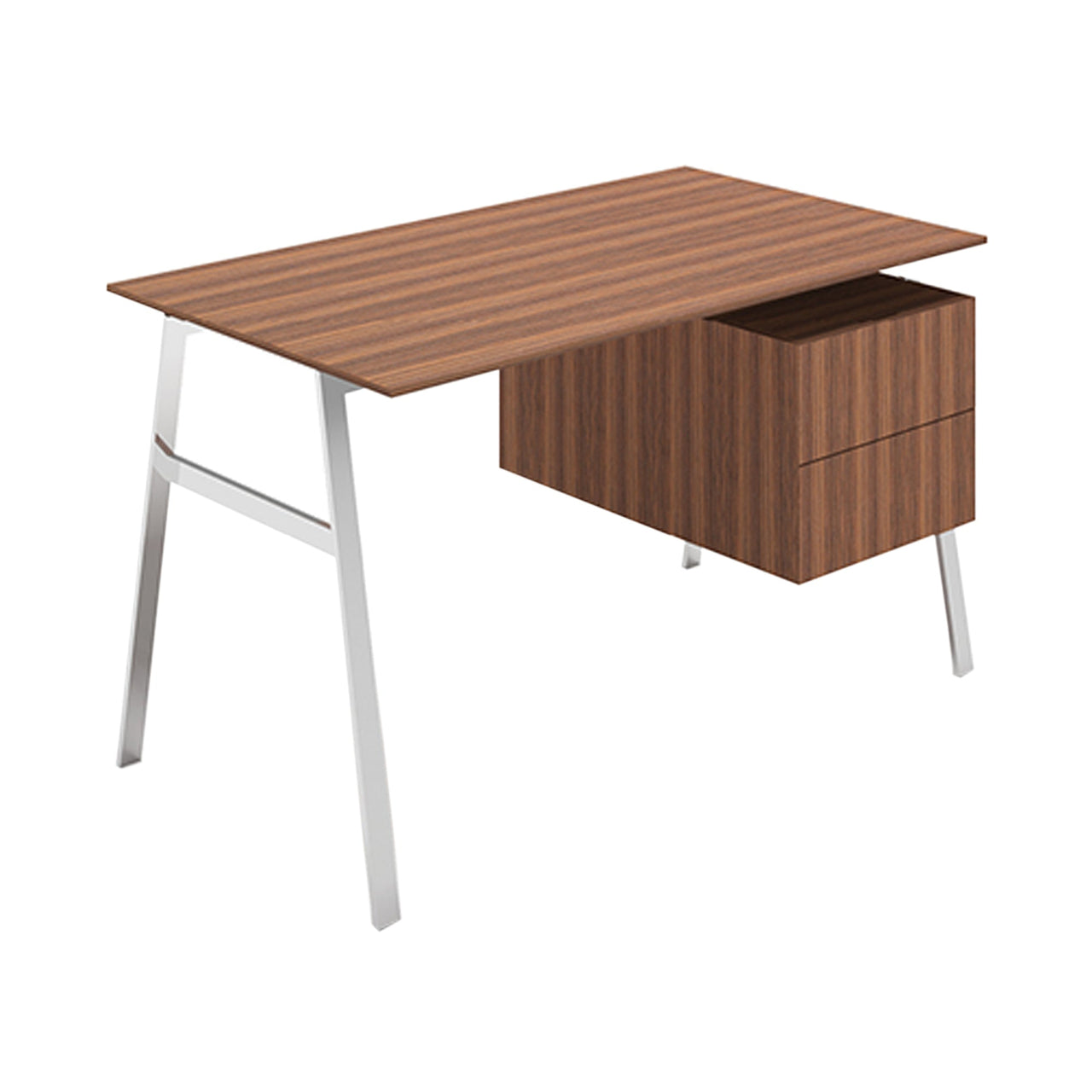 Homework 1 Desk: Double Drawer Right + Chrome + Walnut + Walnut