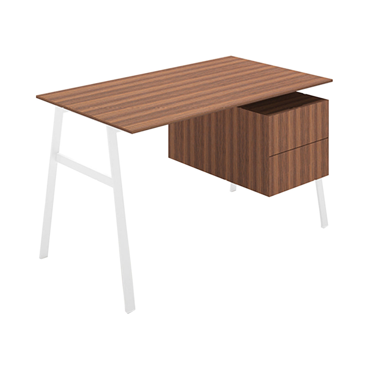 Homework 1 Desk: Double Drawer Right + White + Walnut + Walnut
