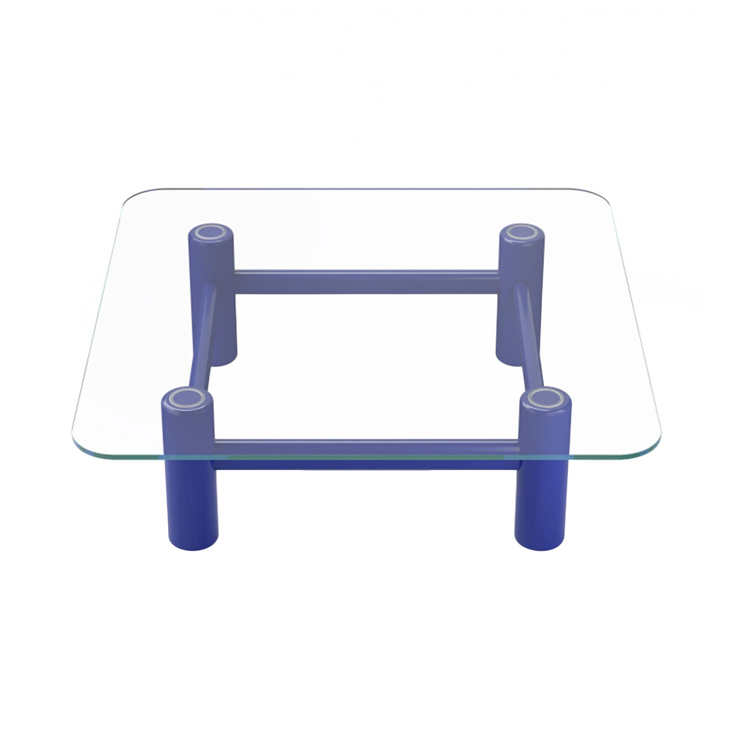 Boundary Coffee Table: Square + Ultra Marine Blue Beech