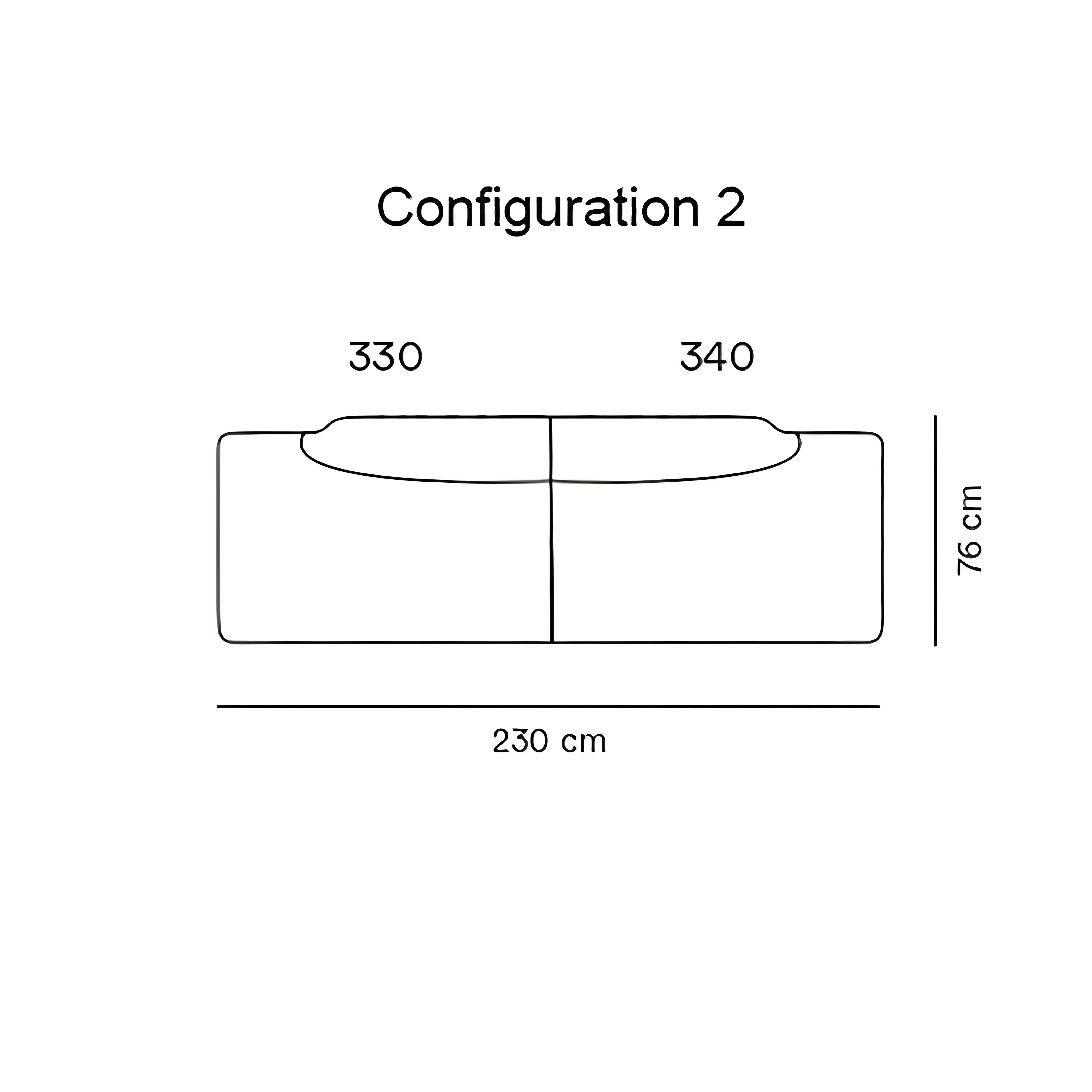 Sum Modular Sofa: Aluminum Base