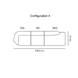 Sum Modular Sofa: Aluminum Base