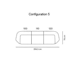 Sum Modular Sofa: Aluminum Base