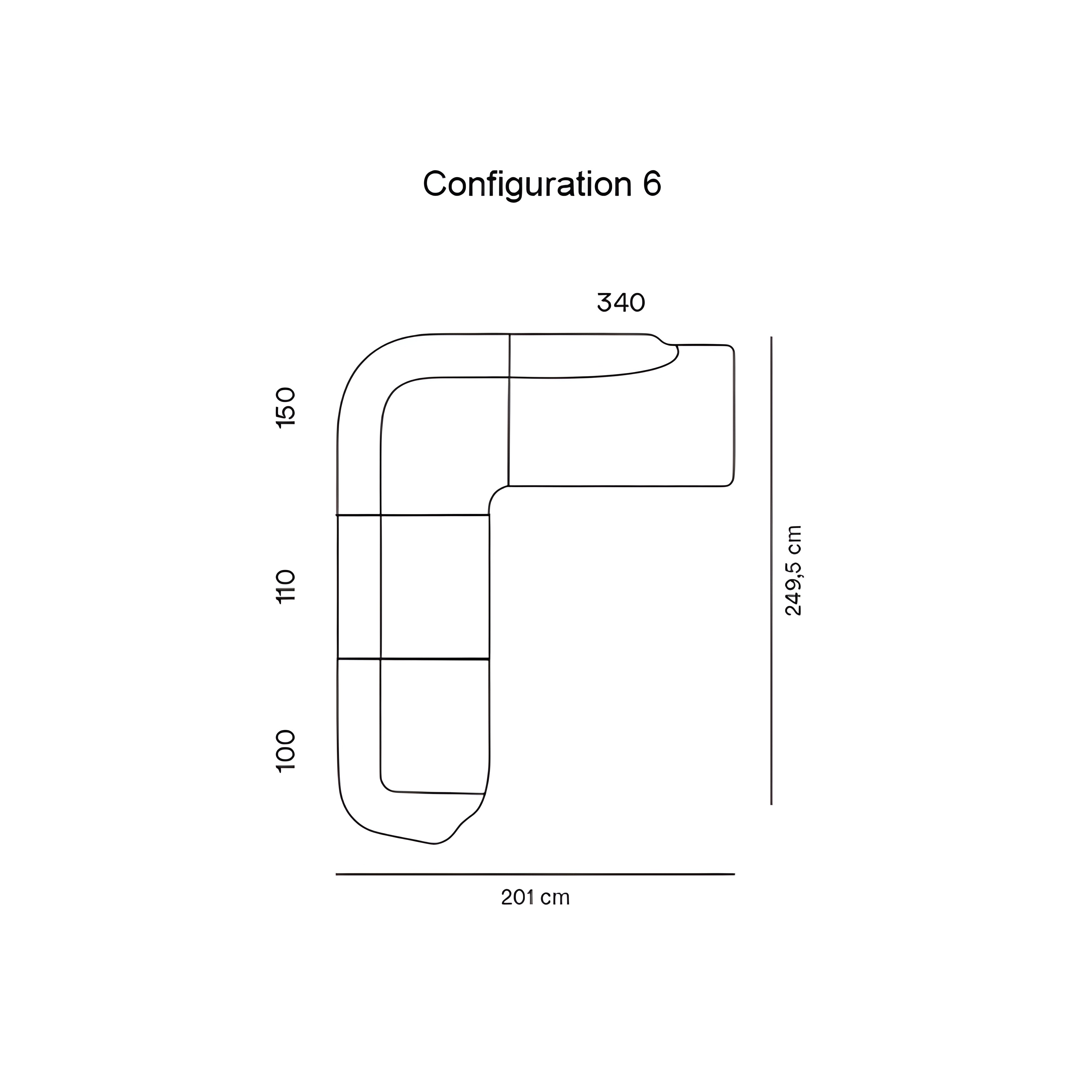 Sum Modular Sofa: Aluminum Base