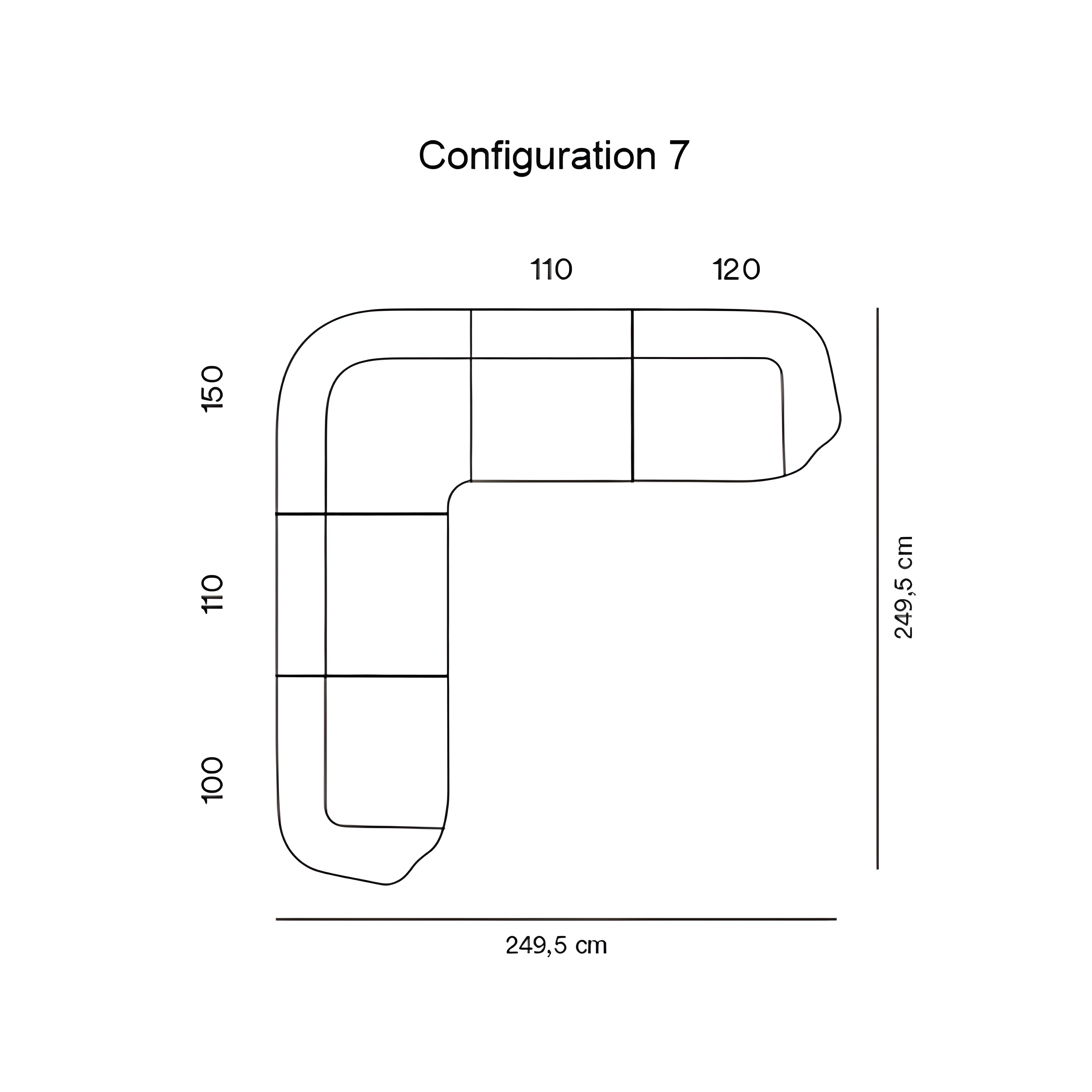Sum Modular Sofa: Aluminum Base