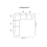 Sum Modular Sofa: Aluminum Base