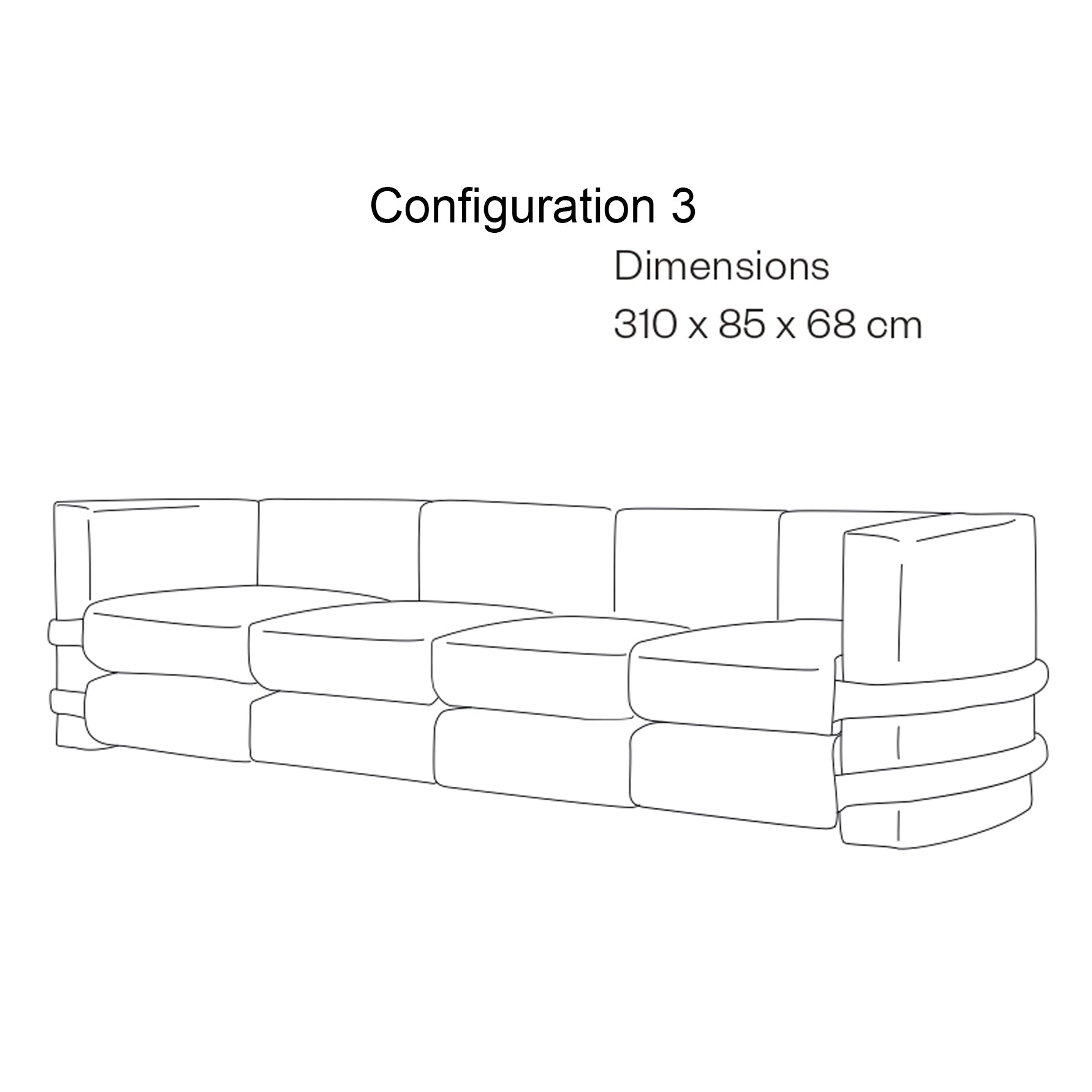 Pillow Modular Sofa: Fabric