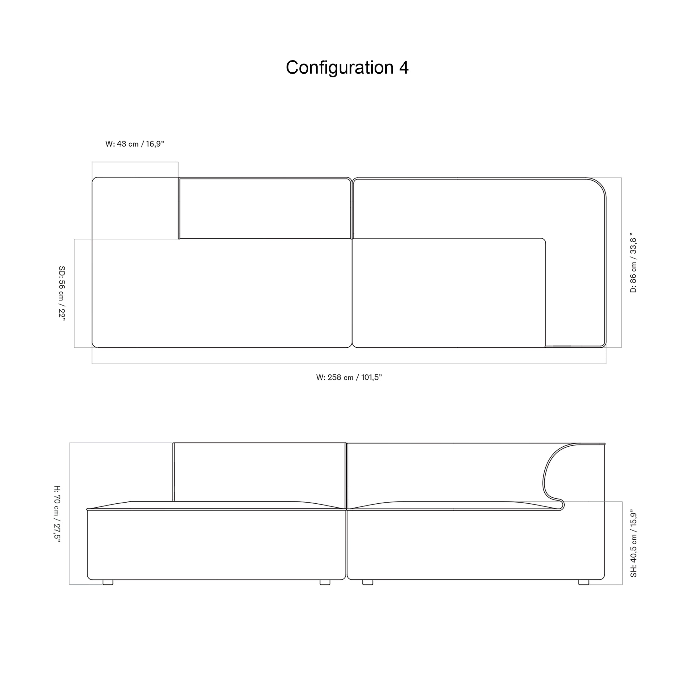 Eave 2 Seater Sofa: Small