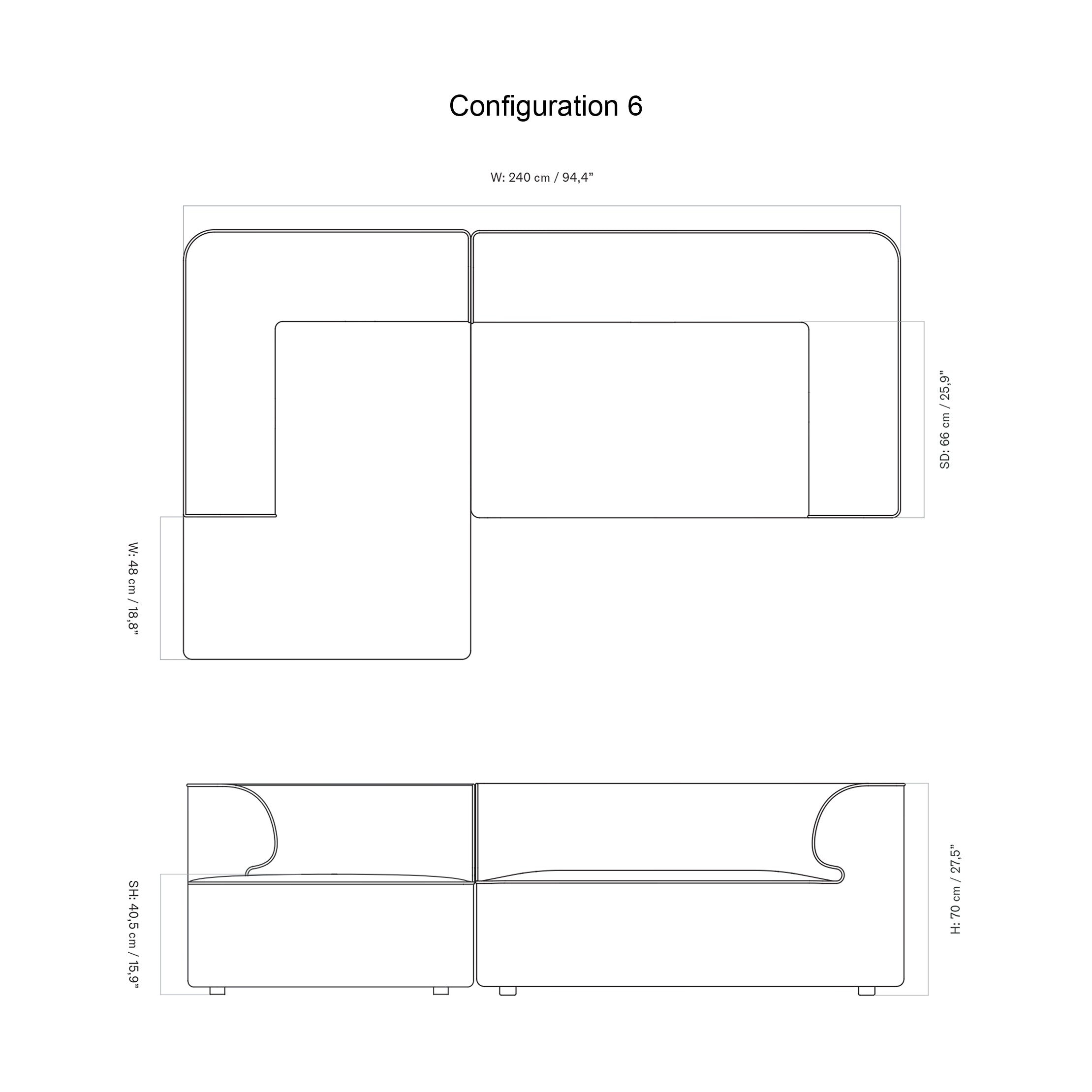 Eave 2 Seater Sofa: Large