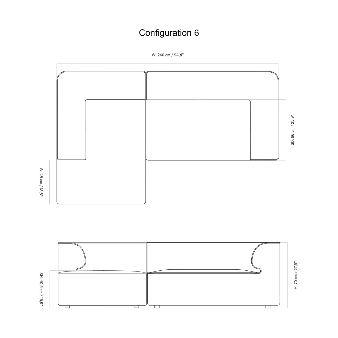 Eave 2 Seater Sofa: Large