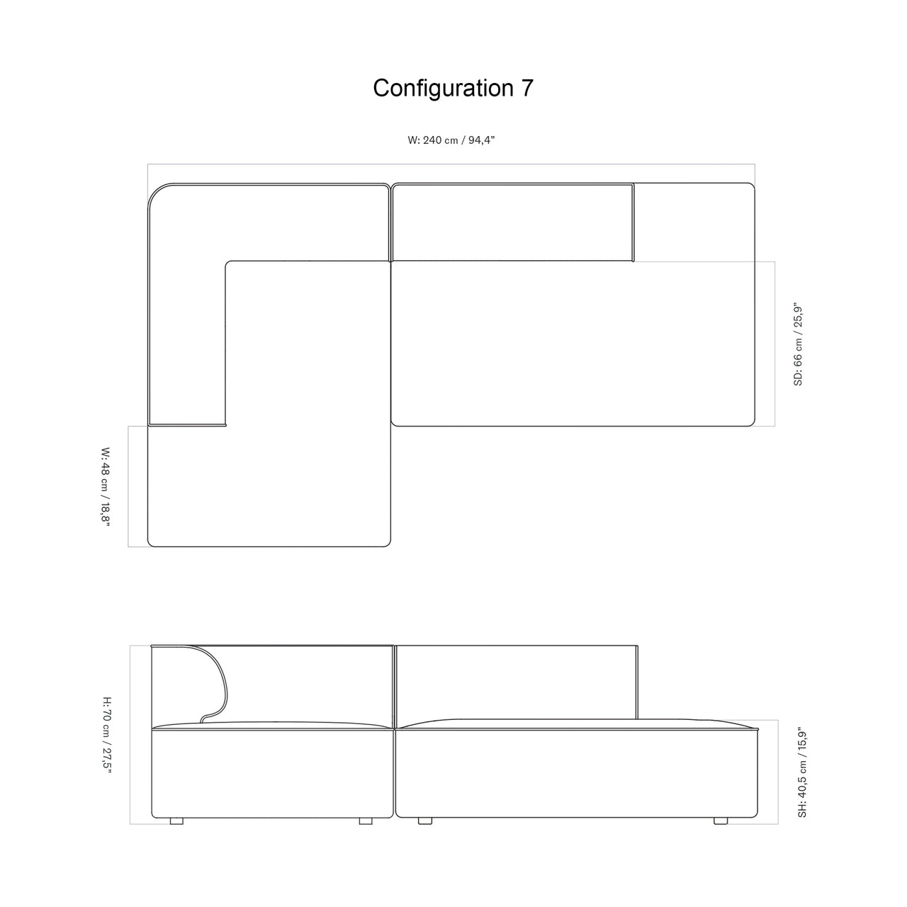 Eave 2 Seater Sofa: Large