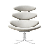 Corona Chair: Brushed Chrome + Without Ottoman