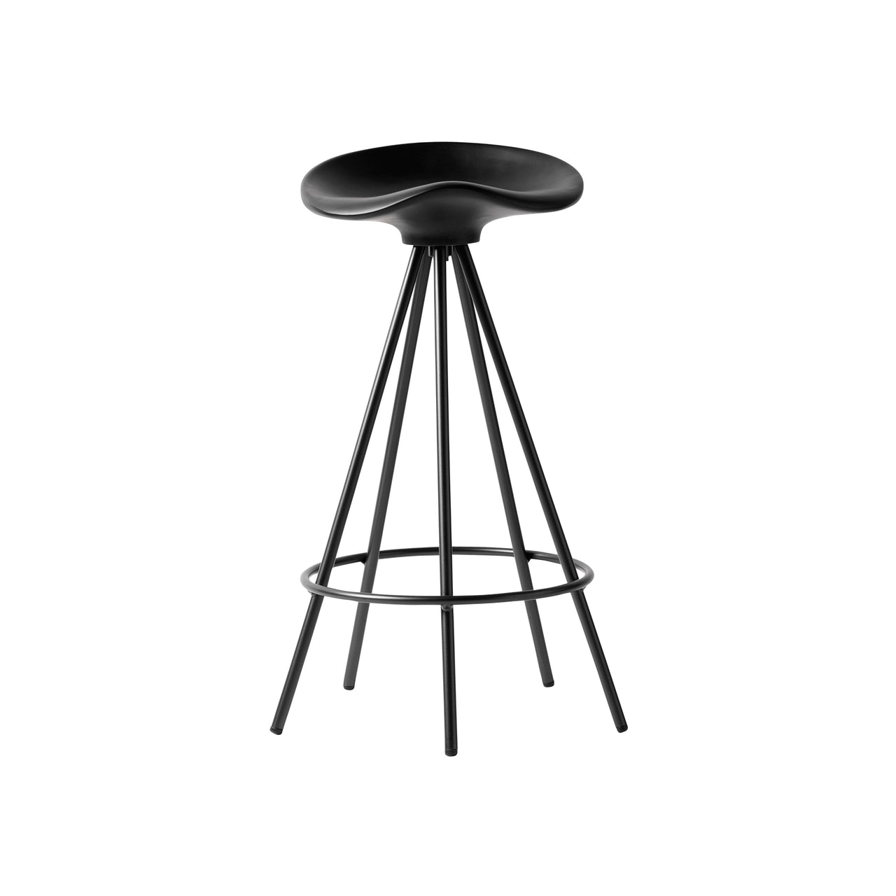 Jamaica Bar + Counter Stool: Counter + Beech + Black