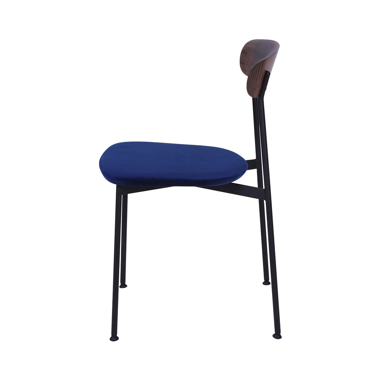 Crawford Dining Chair: Upholstered + Natural Walnut