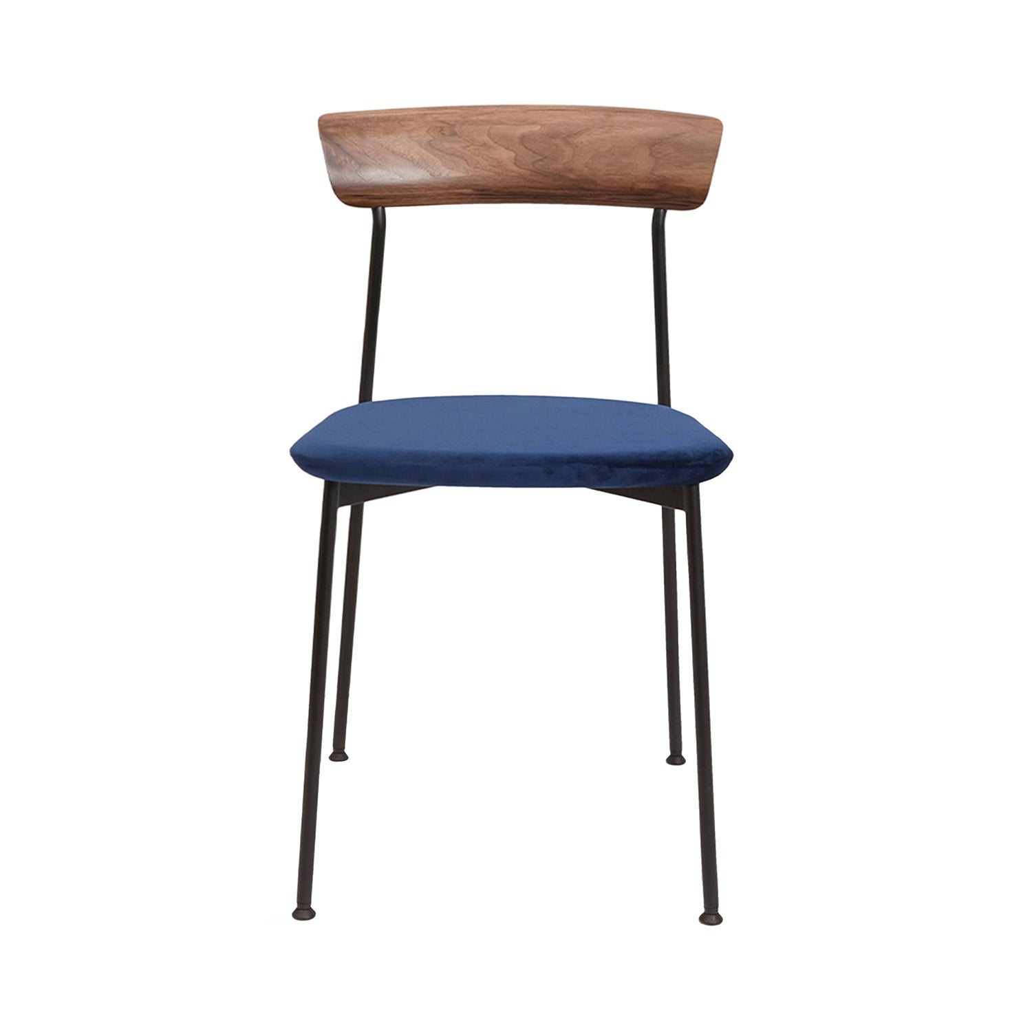 Crawford Dining Chair: Upholstered + Natural Walnut