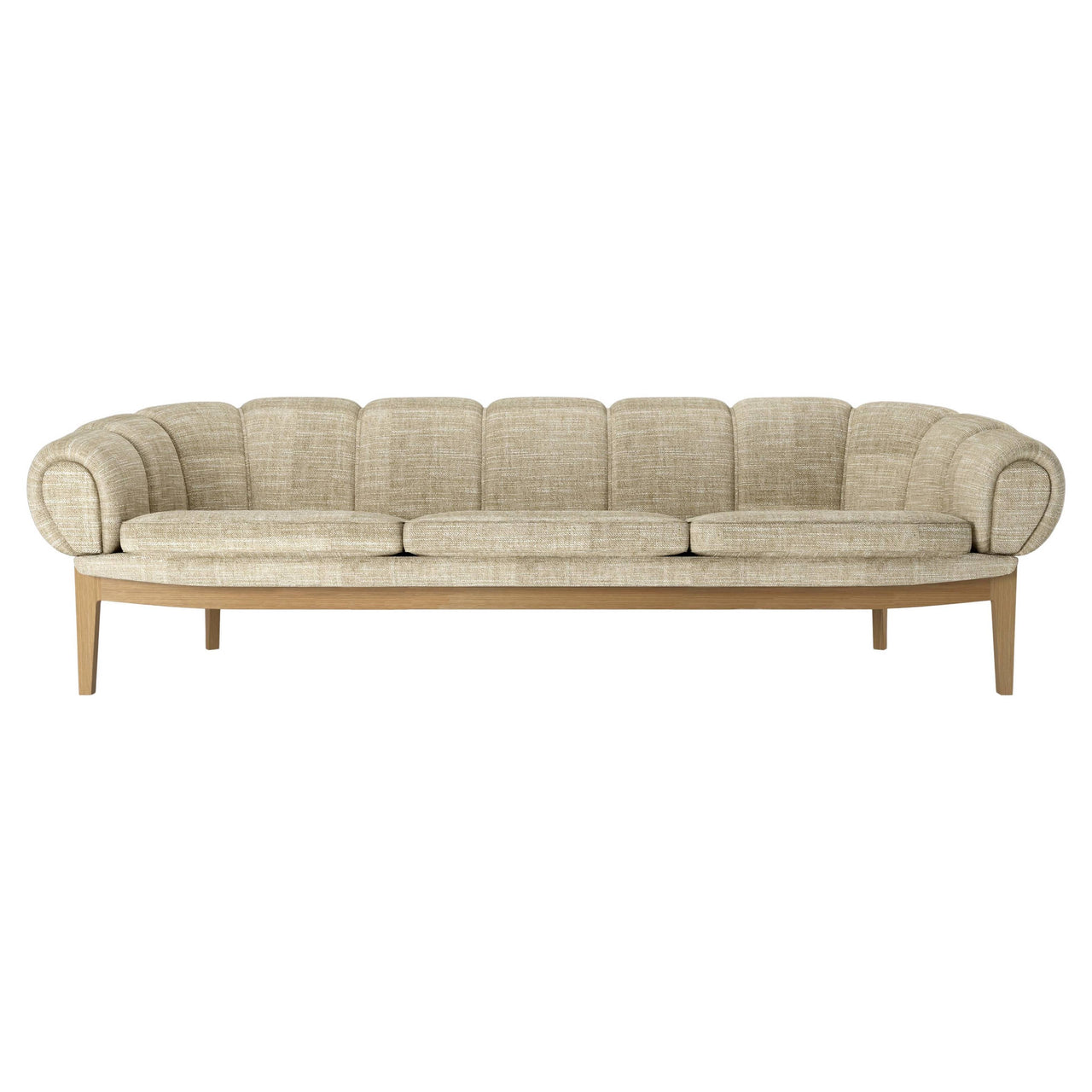 Croissant Sofa: Solid Oak