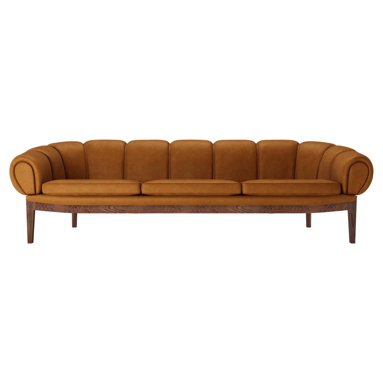 Croissant Sofa: Solid American Walnut