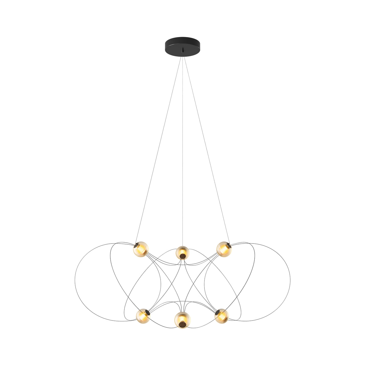 Munari 6 Pendant Lamp: Black