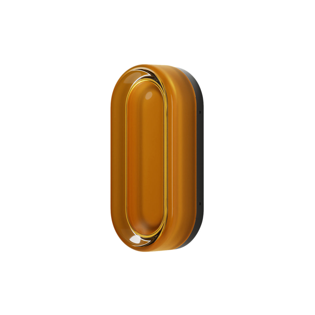 Dimple Dash Lamp: Amber + Black Anodized Powder-Coated