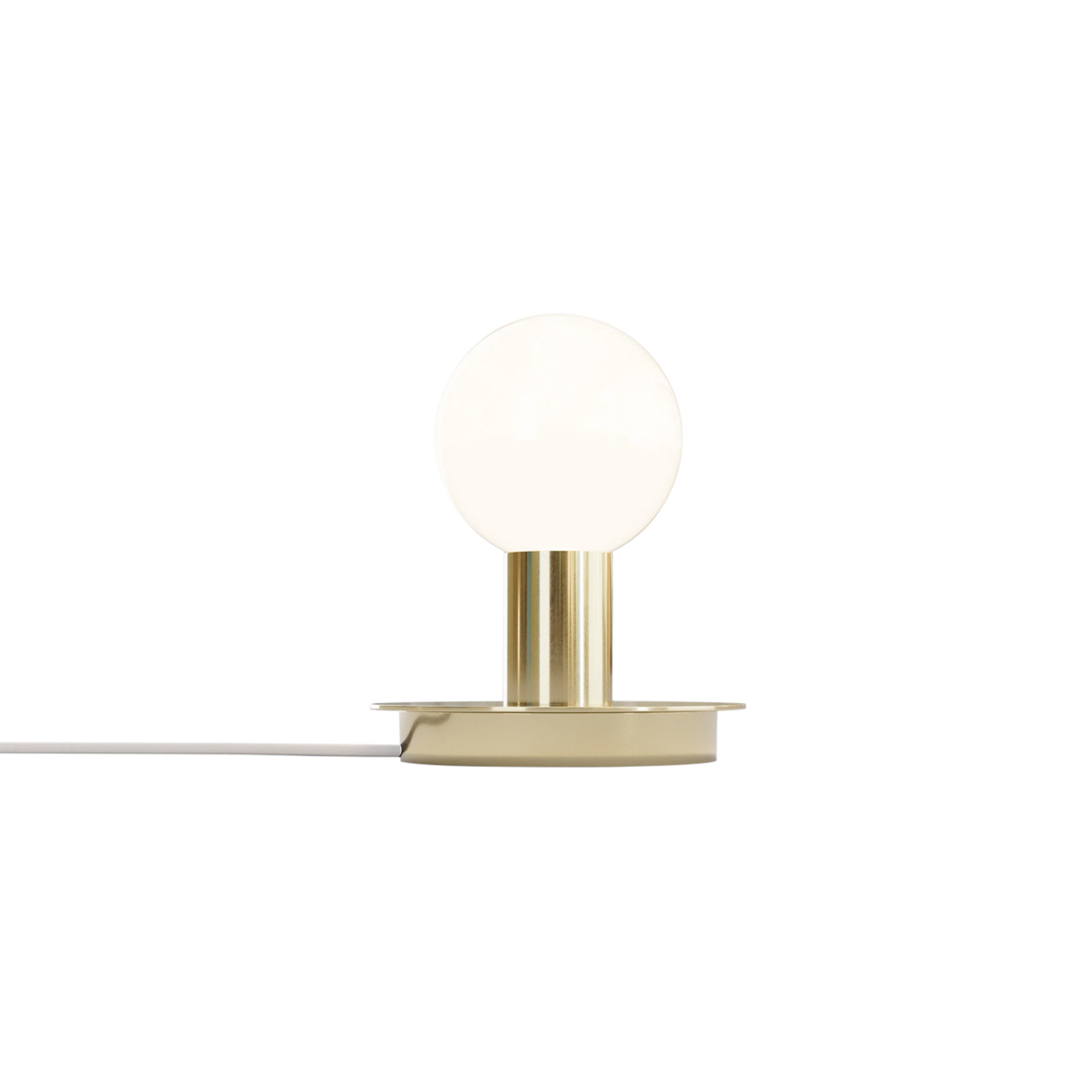 Dot Table Lamp: Brass + White