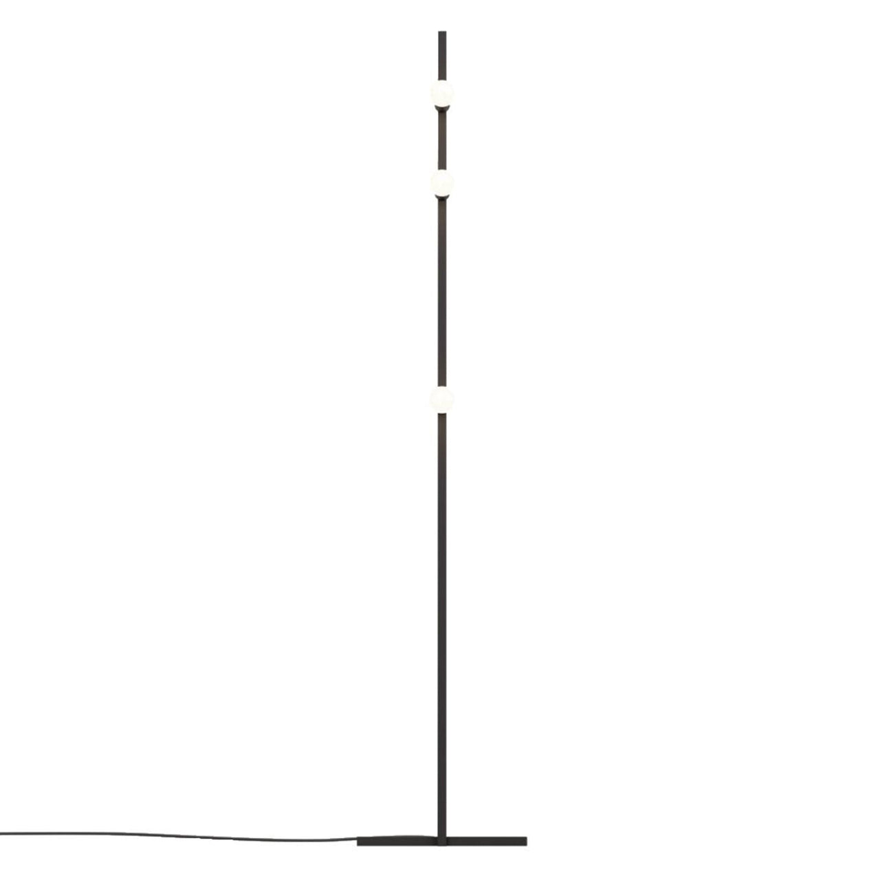Dot Line Floor Lamp: Black + Black