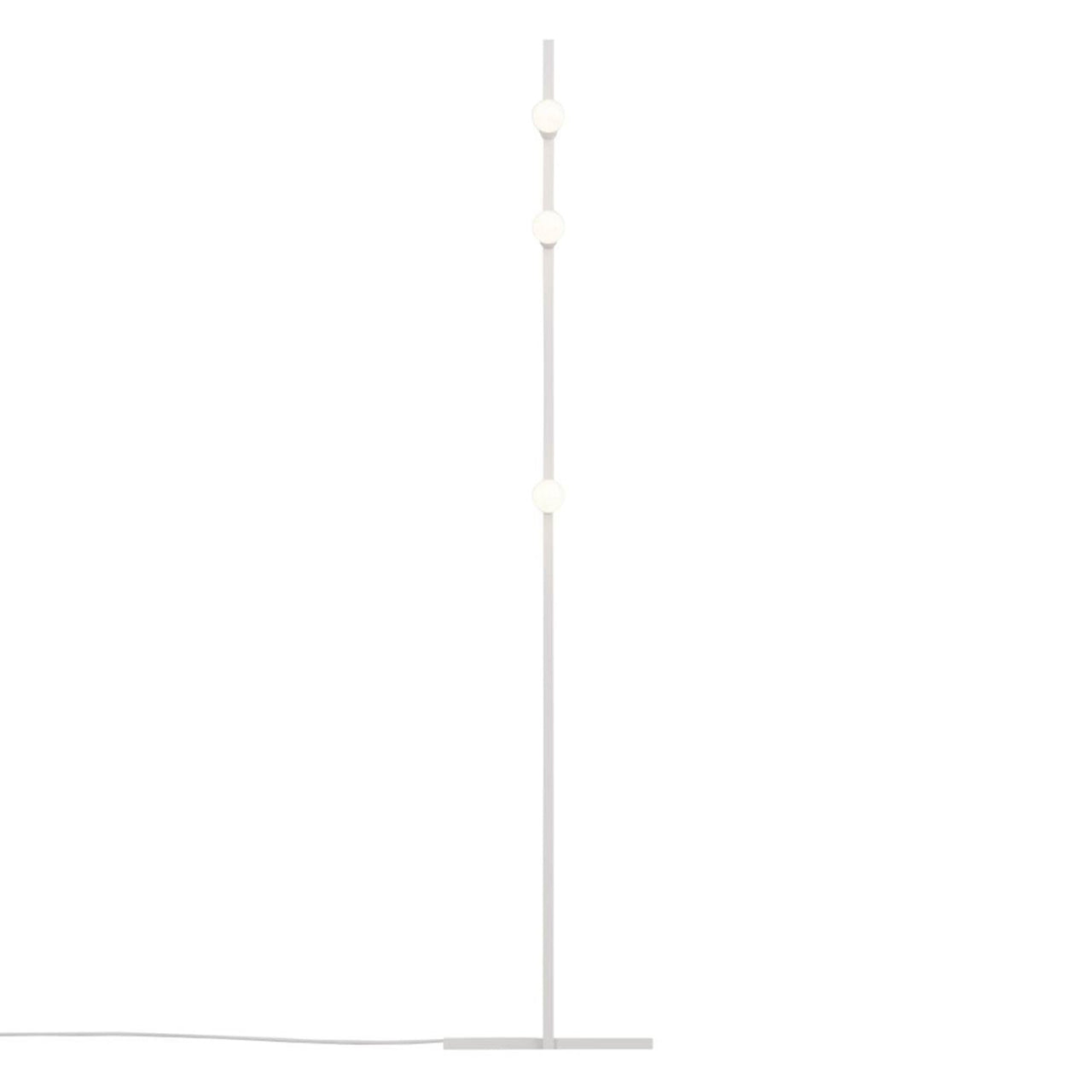 Dot Line Floor Lamp: White + White