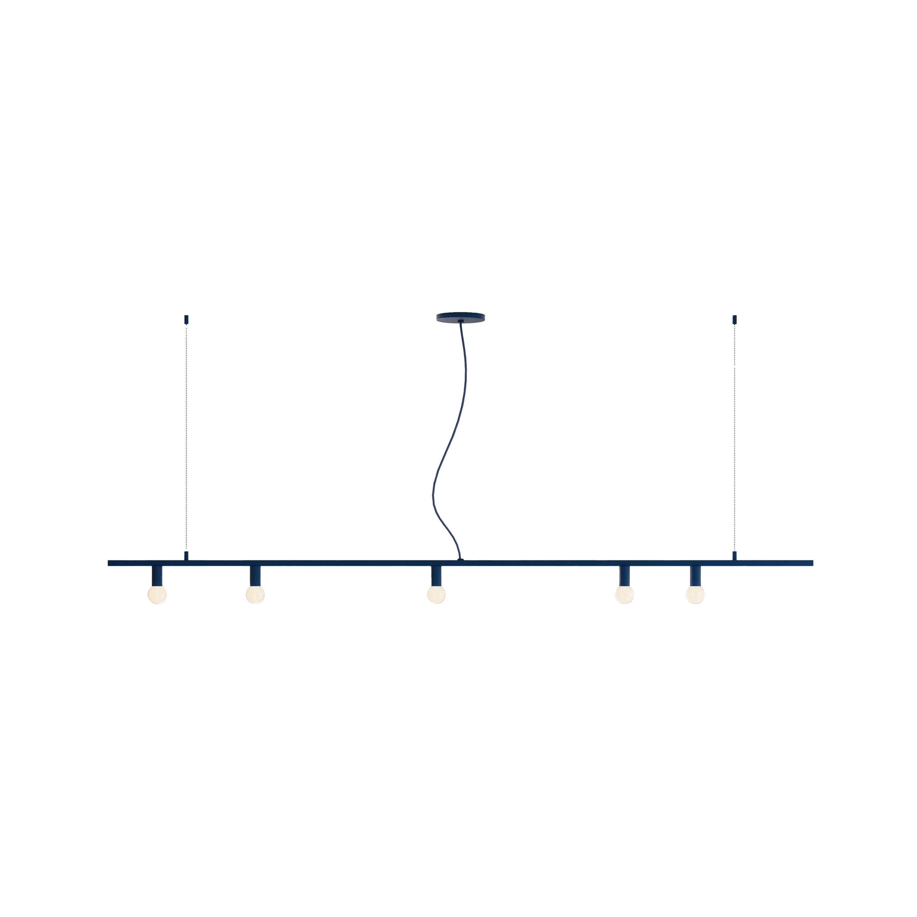 Dot Line Suspension Lamp: Midnight Blue + Midnight Blue