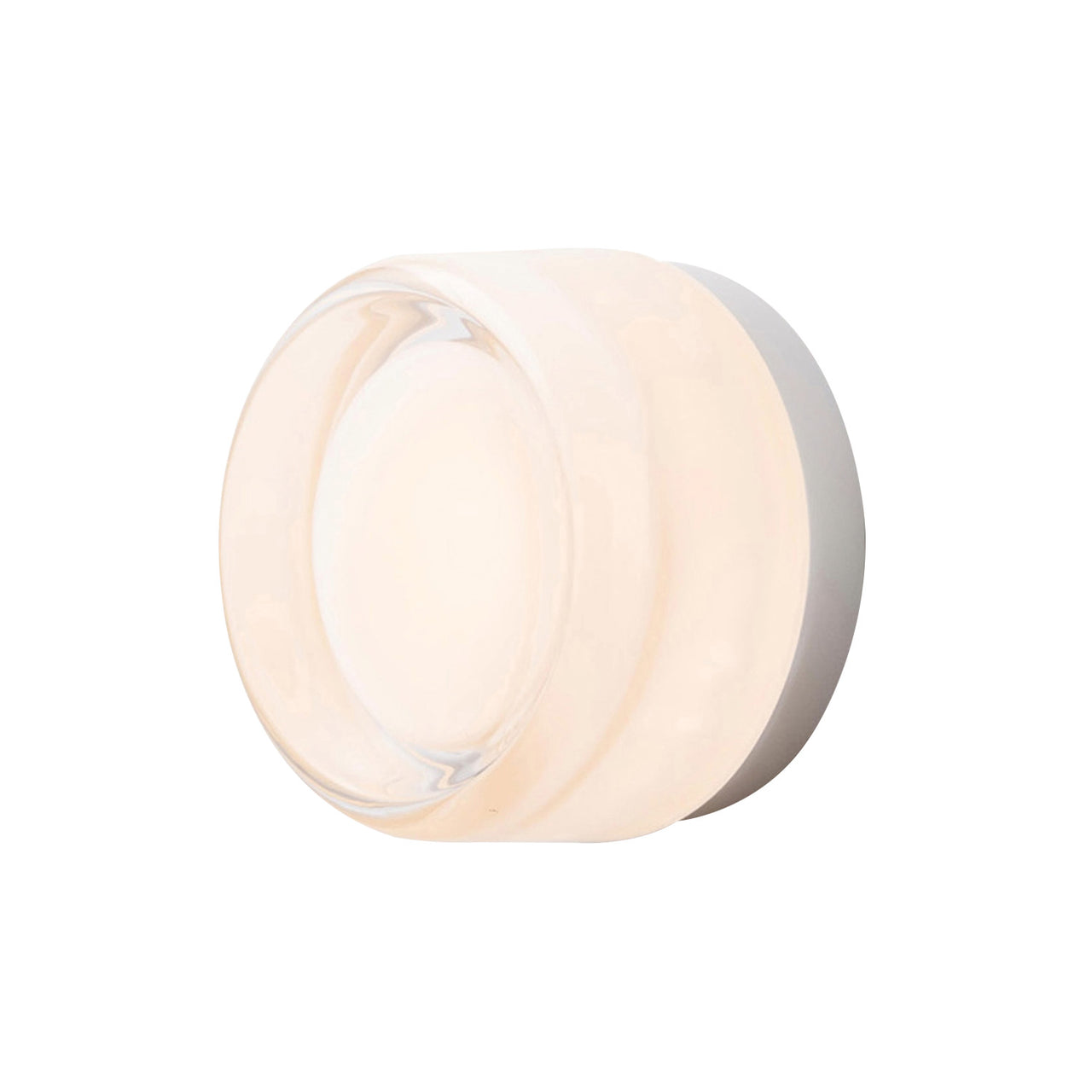 Dimple IP65 Sconce: White Interior + Natural Anodized