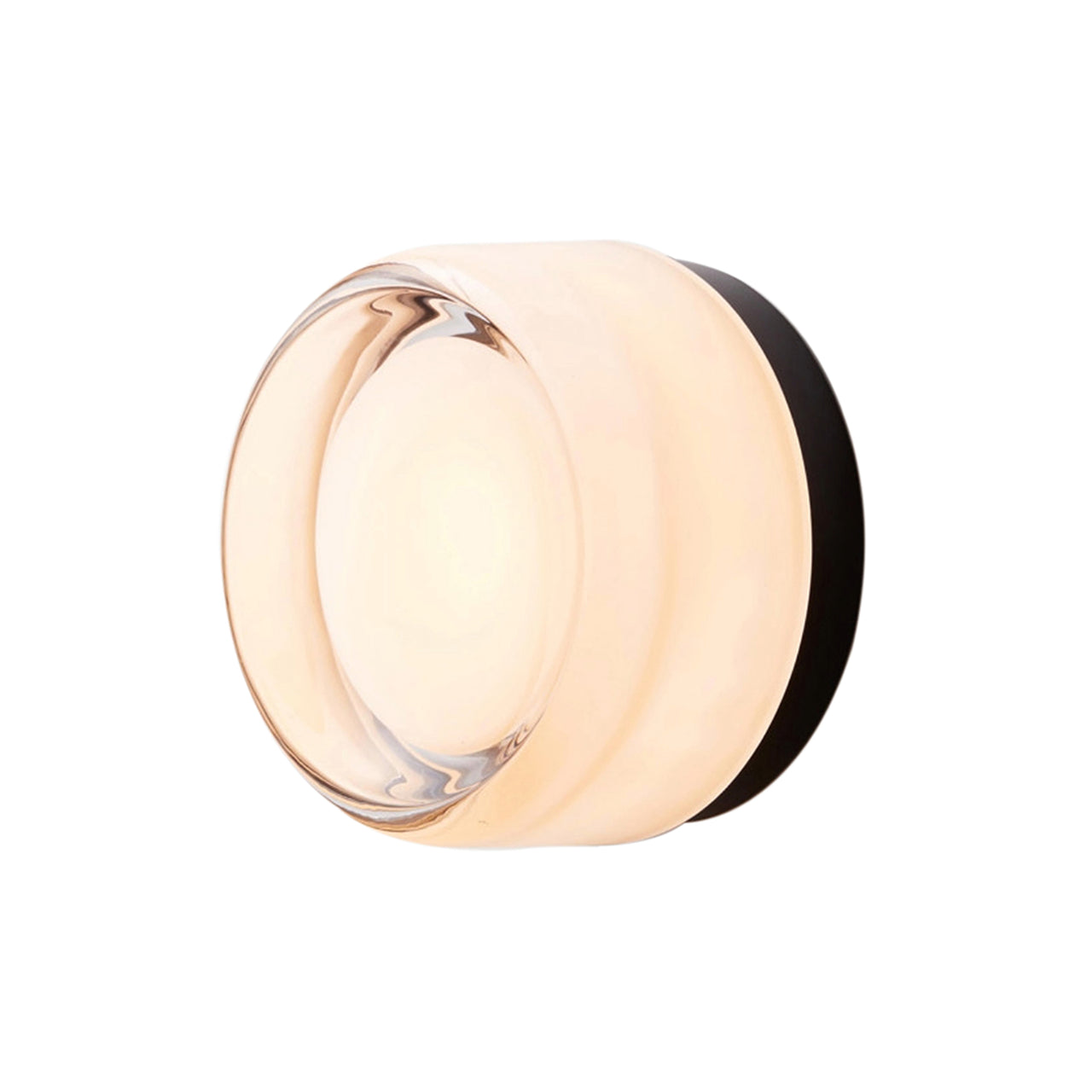 Dimple IP65 Sconce: White Interior + Black Anodized