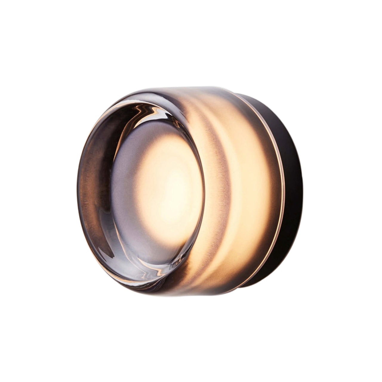 Dimple IP65 Sconce: Smoked Glass + Black Anodized