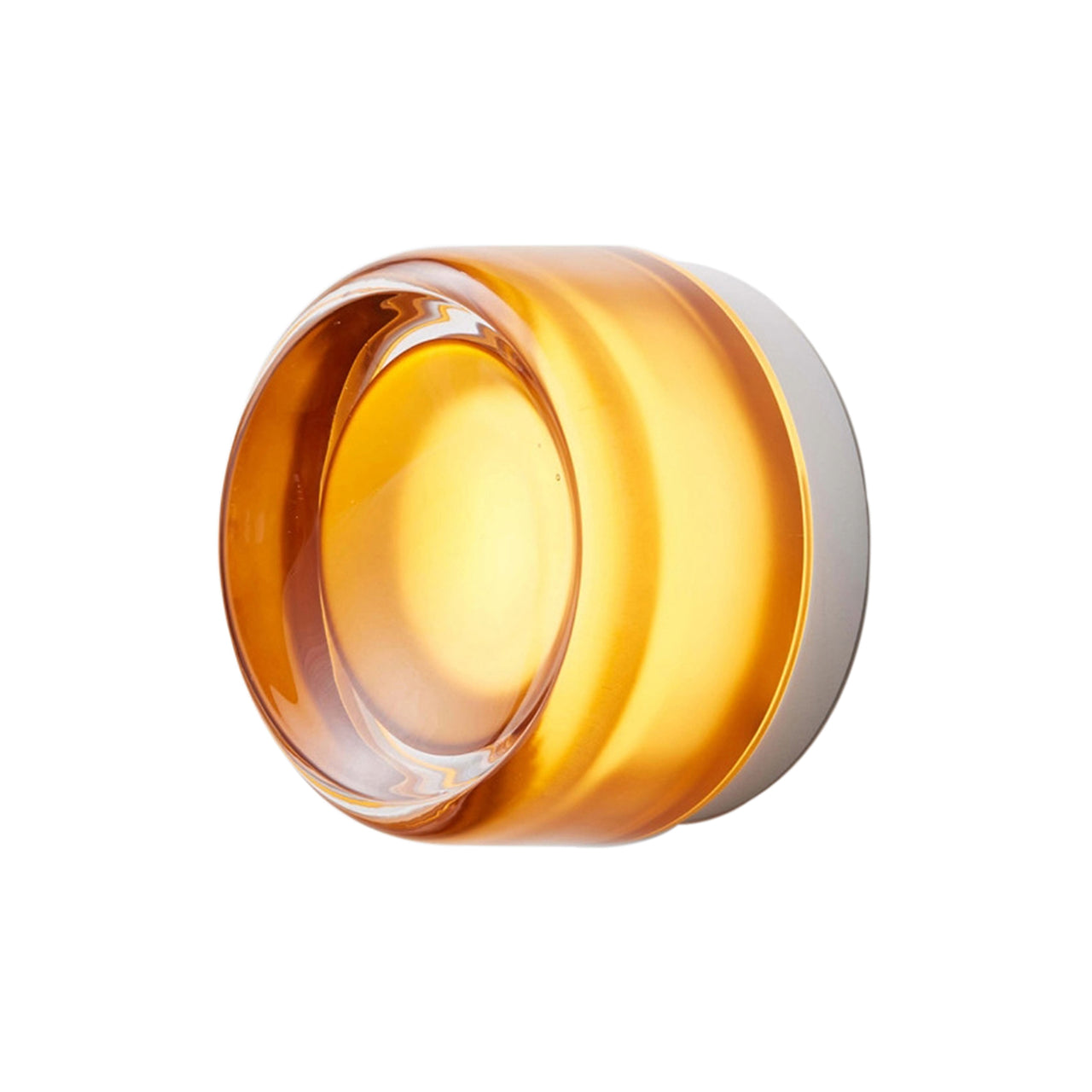 Dimple IP65 Sconce: Amber Glass + Natural Anodized