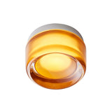 Dimple IP65 Flush Mount: Amber + Natural Anodized
