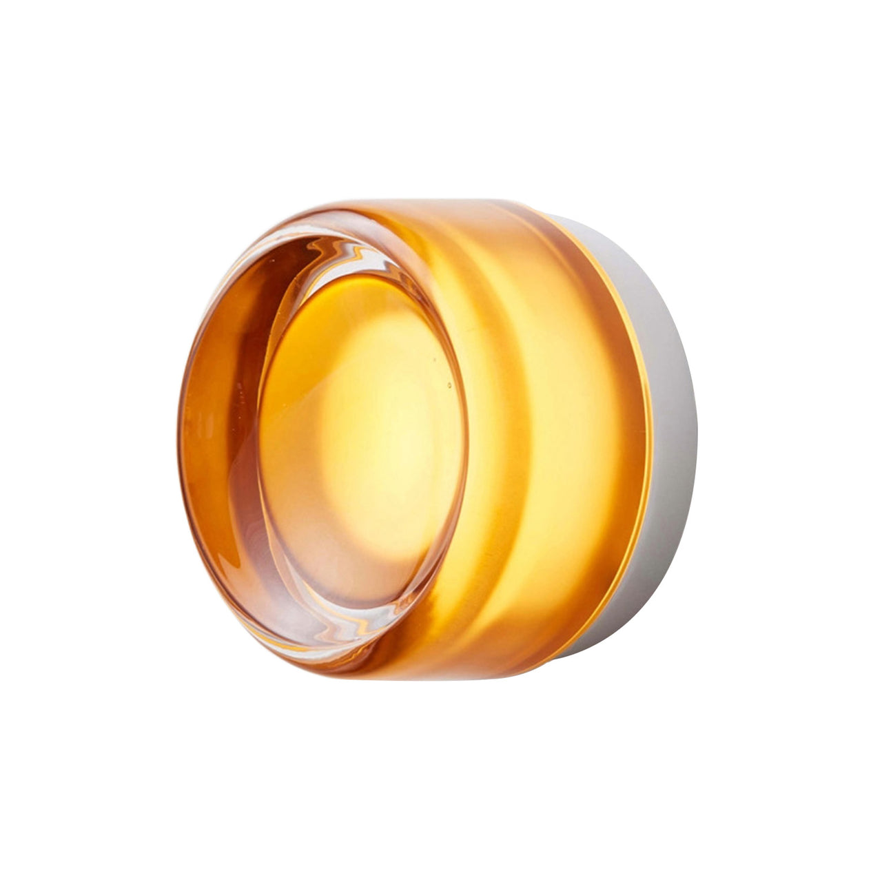 Dimple IP65 Sconce: Amber + Natural Anodized