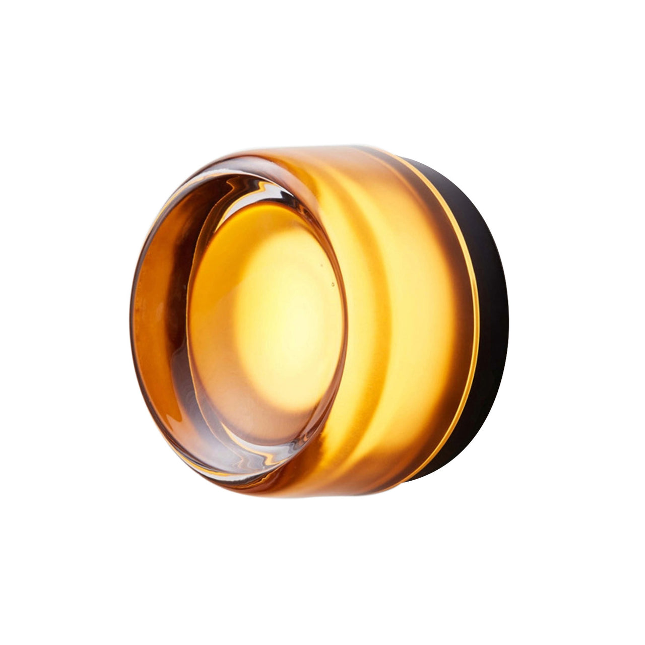 Dimple IP65 Sconce: Amber + Black Anodized