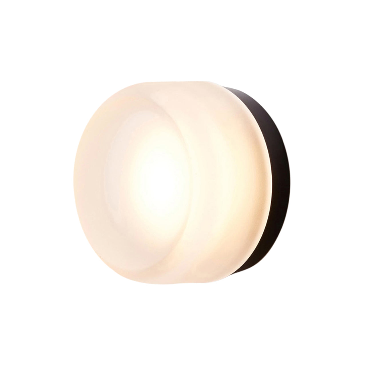 Dimple IP65 Sconce: Frosted Glass + Black Anodized