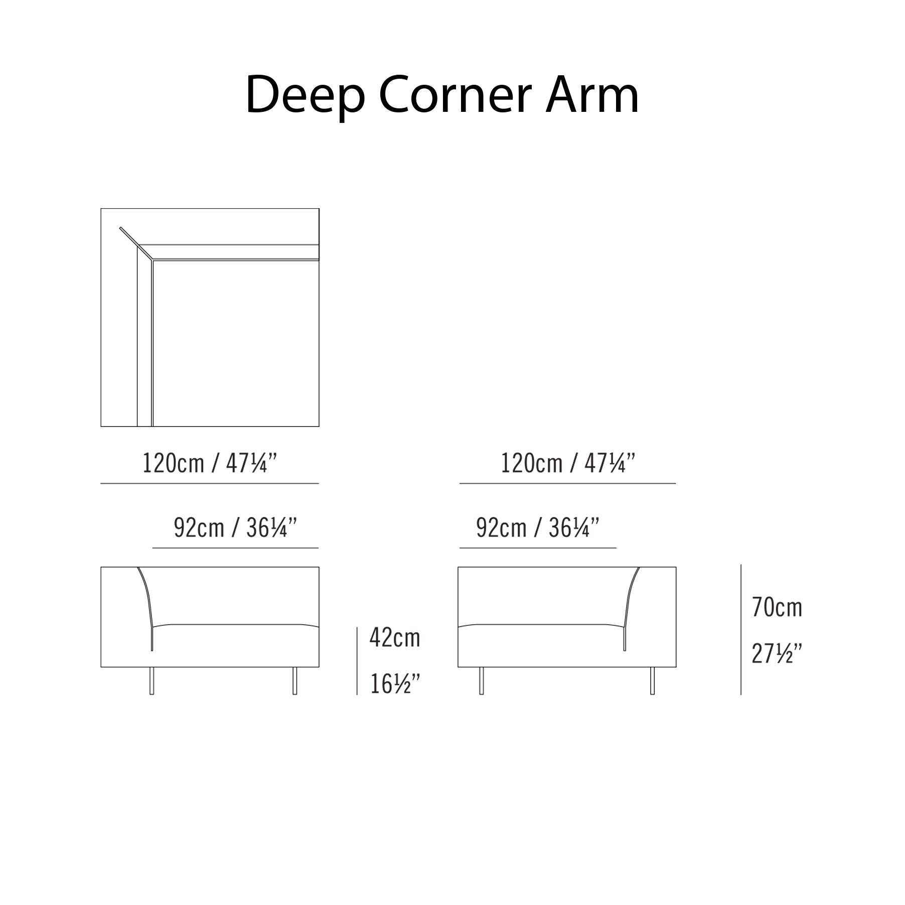 Endless Sectional Sofa: Deep +