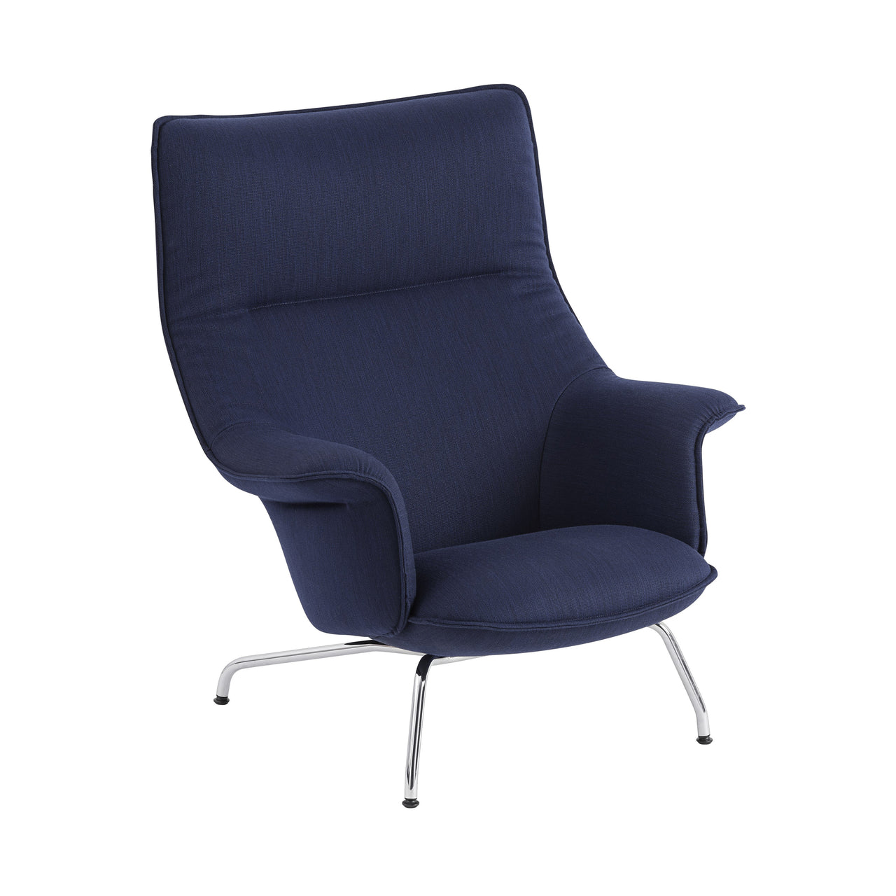 Doze Lounge Chair: Tube Base - Quick Ship Chrome + Balder 782