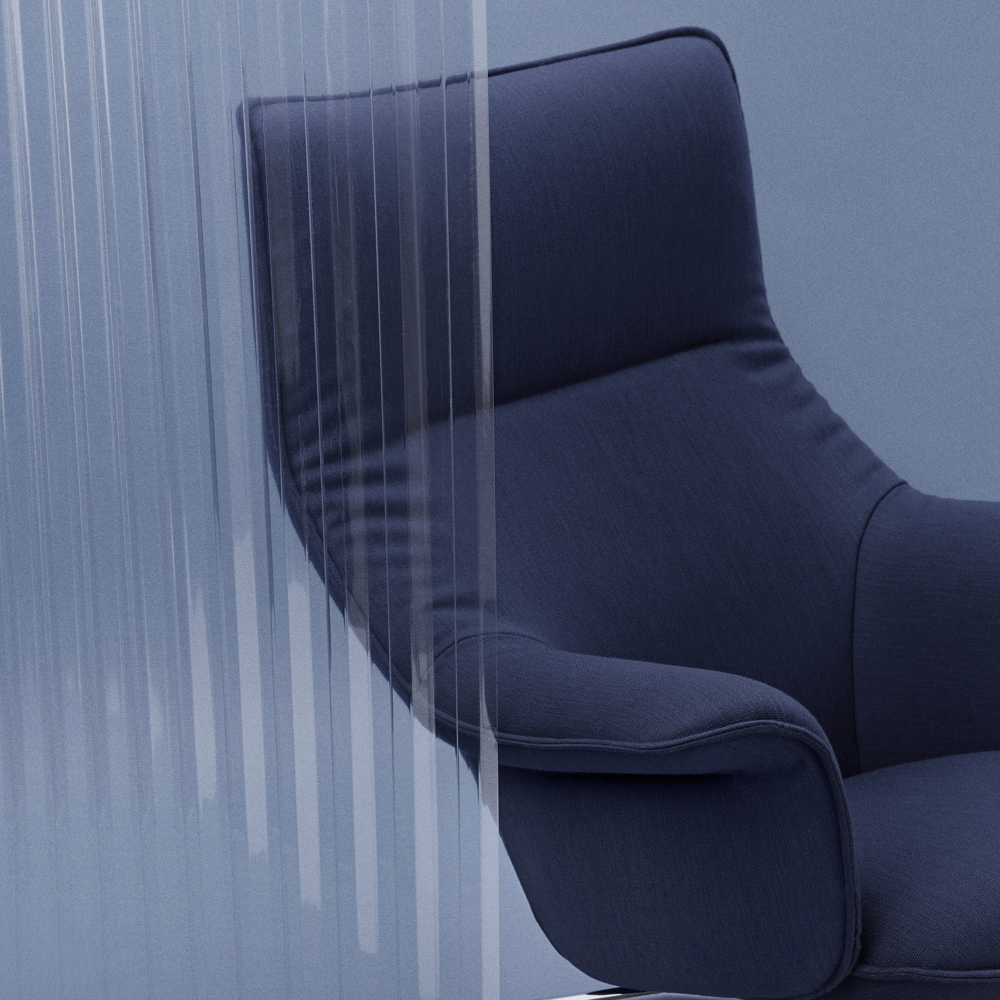Doze Lounge Chair: Tube Base - Quick Ship
