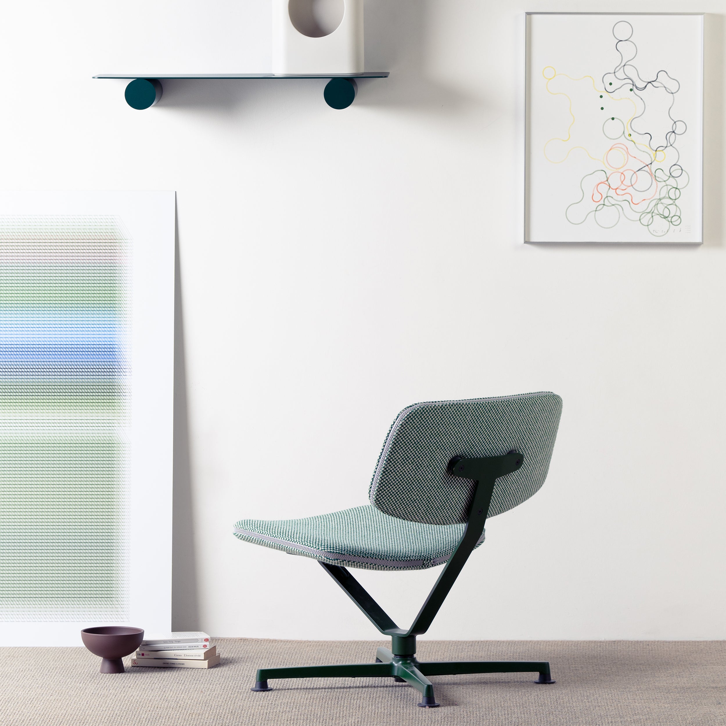 Arba Lounge Chair + Ottoman: Upholstered