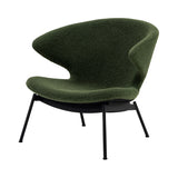 Ella Lounge Chair: Tubular + Black + Boucle Moss