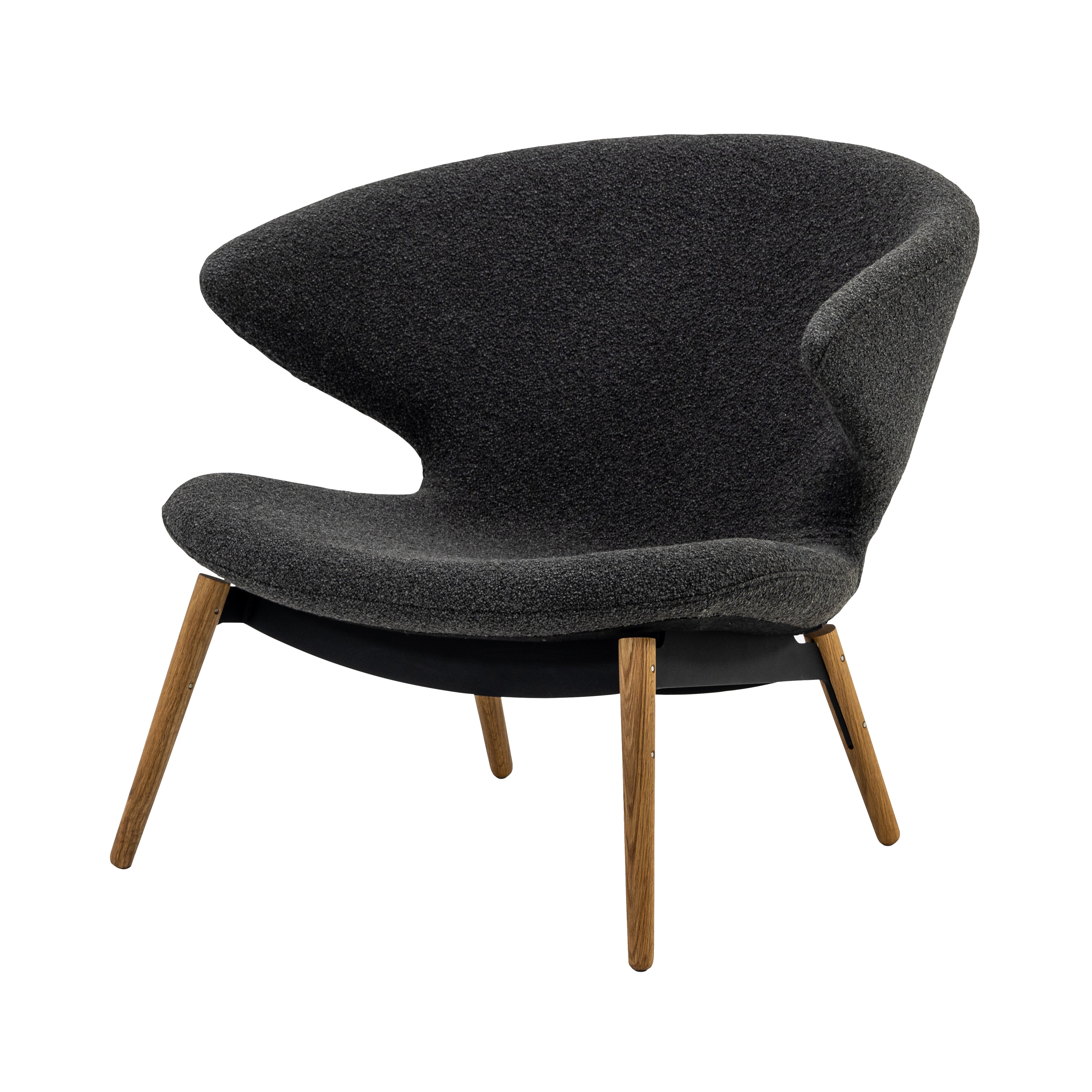 Ella Lounge Chair: Composite + Oak + Boucle Chalk