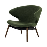 Ella Lounge Chair: Composite + Walnut + Boucle Moss