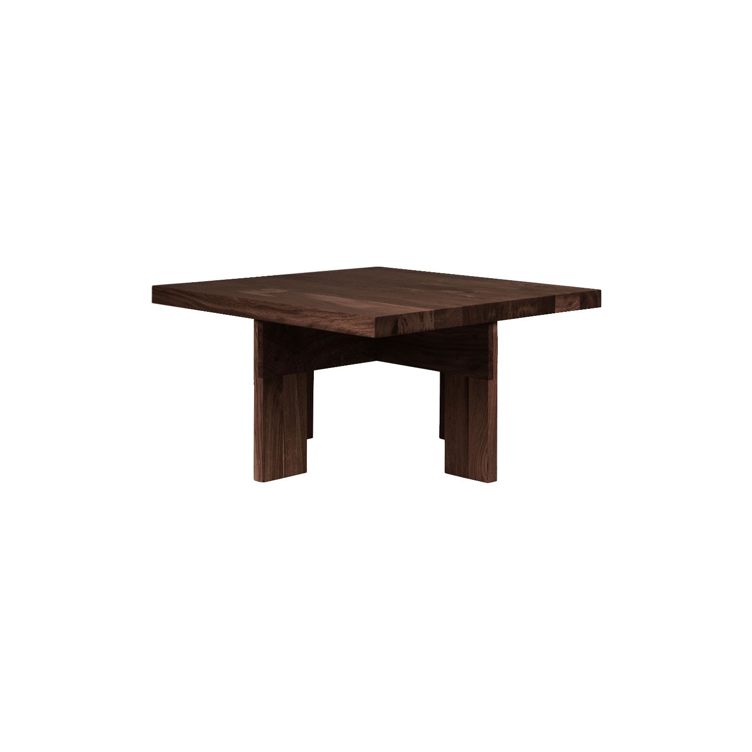 Farmhouse Coffee Table: Square + Dark Oak