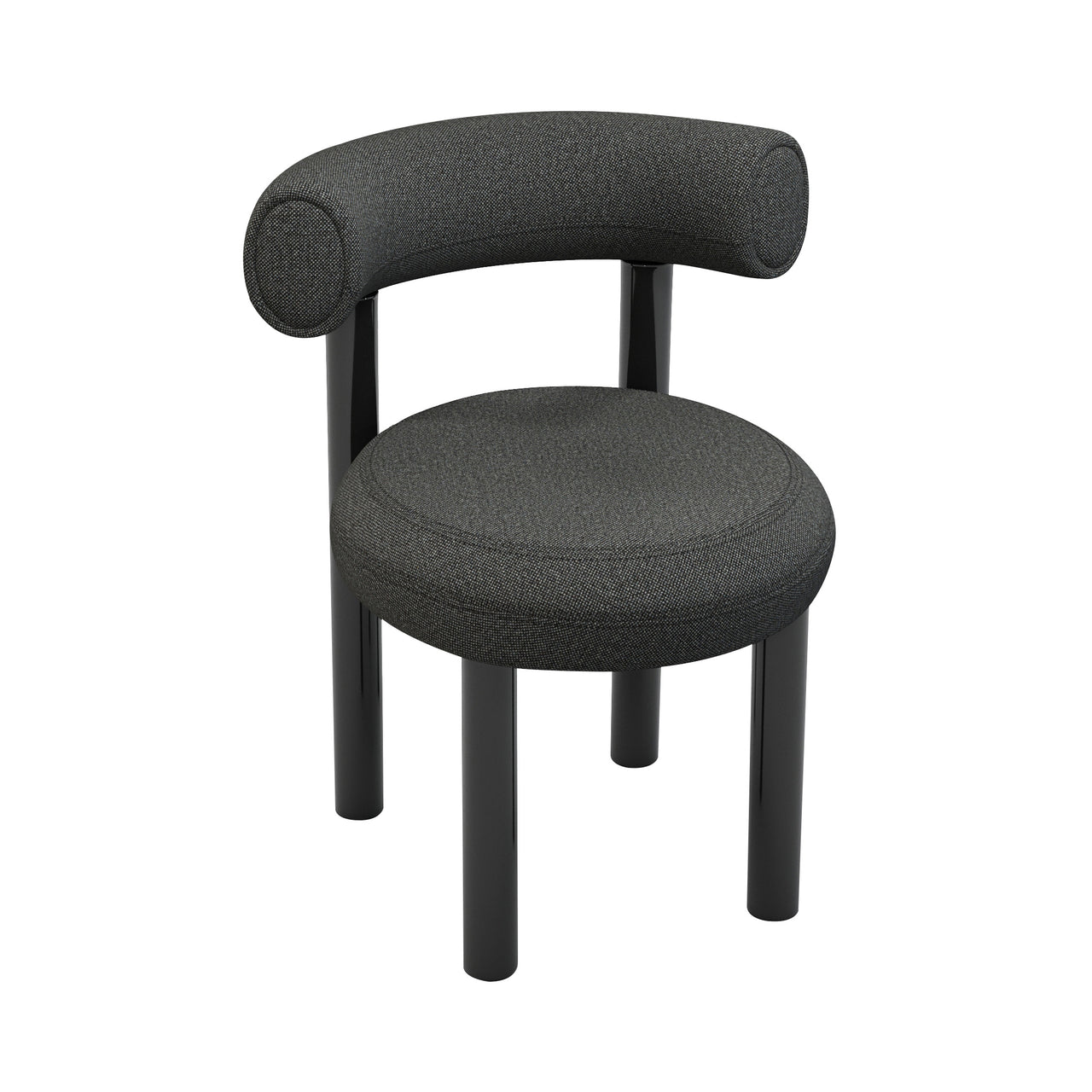 Fat Dining Chair: Black Steel Base